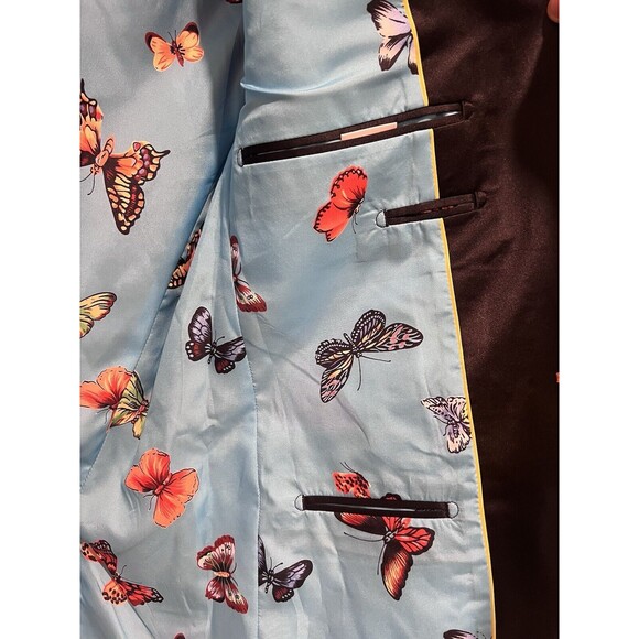 Paisley & Gray Men’s Slim Fit Grosvenor Peak Tuxedo Jacket Blazer Orange 40R - Picture 11 of 15